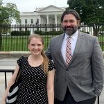 Lindsey Mirielli and Chad Rose outside the White House. 