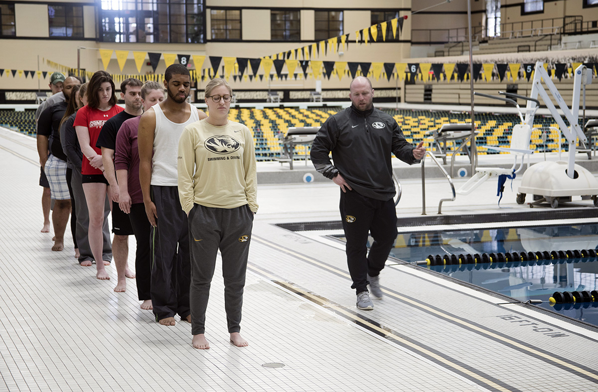 University of Missouri College of Education, Brandon Orr, Applied Sport Psychology Course, Mizzou Aquatic Center