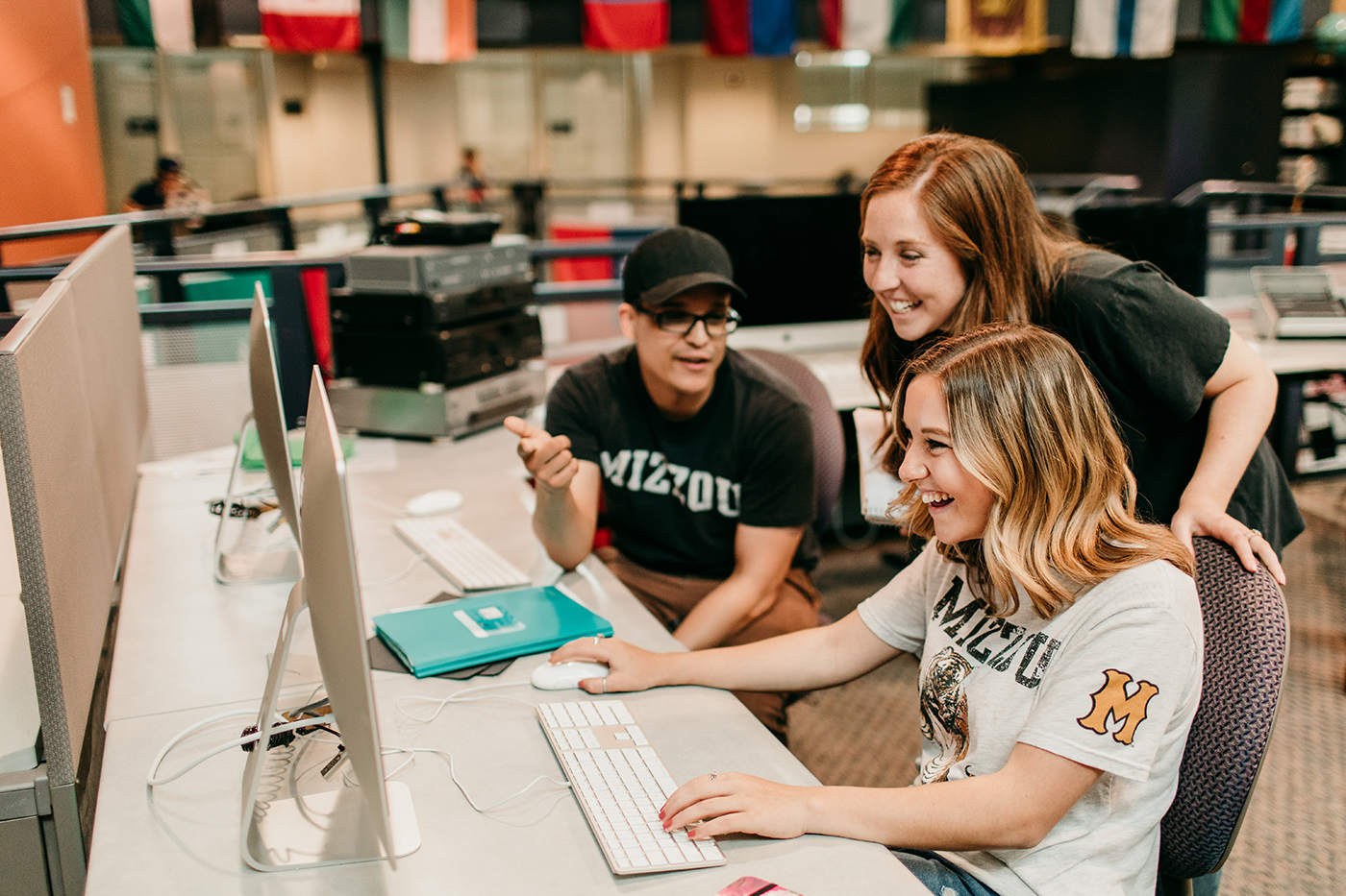 University of Missouri College of Education, students working in The Reflector