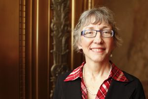 Photo of Jeanne Drewes, Chief of Binding and Collections Care Division, in the Adams Building, Feb. 27, 2015. Photo by Shawn Miller —  American Library Association (ALA).