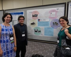 Faculty Advisor Sarah Buchanan, Summer Fellow Eric Saxon MLIS '18, and WGBH Project Director Rebecca Fraimow at 2018 SAA Research Forum.